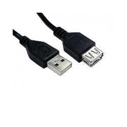 TARGET 99CDL2-023 Data Cable, USB 2.0 Type-A (M) to USB 2.0 Type-A (F), 3m Black, USB Extension Cable, OEM Polybag Packaging