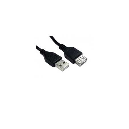 TARGET 99CDL2-023 Data Cable, USB 2.0 Type-A (M) to USB 2.0 Type-A (F), 3m Black, USB Extension Cable, OEM Polybag Packaging