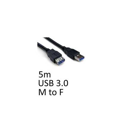 USB 3.0 A (M) to USB 3.0 A (F) 5m Black OEM Extension Data Cable