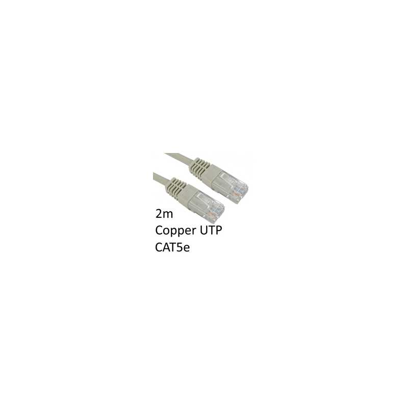 RJ45 (M) to RJ45 (M) CAT5e 2m Grey OEM Moulded Boot Copper UTP Network Cable