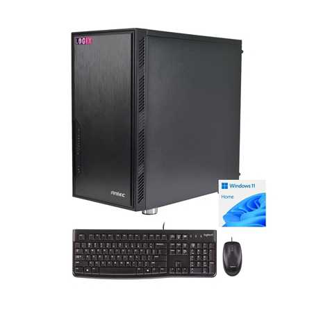 LOGIX 12th Gen Intel Core i5 4.40GHz Wired/ Wireless Family Desktop PC with Windows 11 Home & Keyboard & Mouse