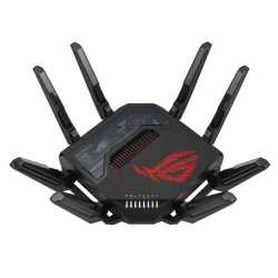 Asus ROG Rapture GT-BE98 BE25000 Quad-Band Wi-Fi 7 Gaming Router, 2x 10G Ports, 2.5G WAN, Game Acceleration, AiMesh, RGB Lightin
