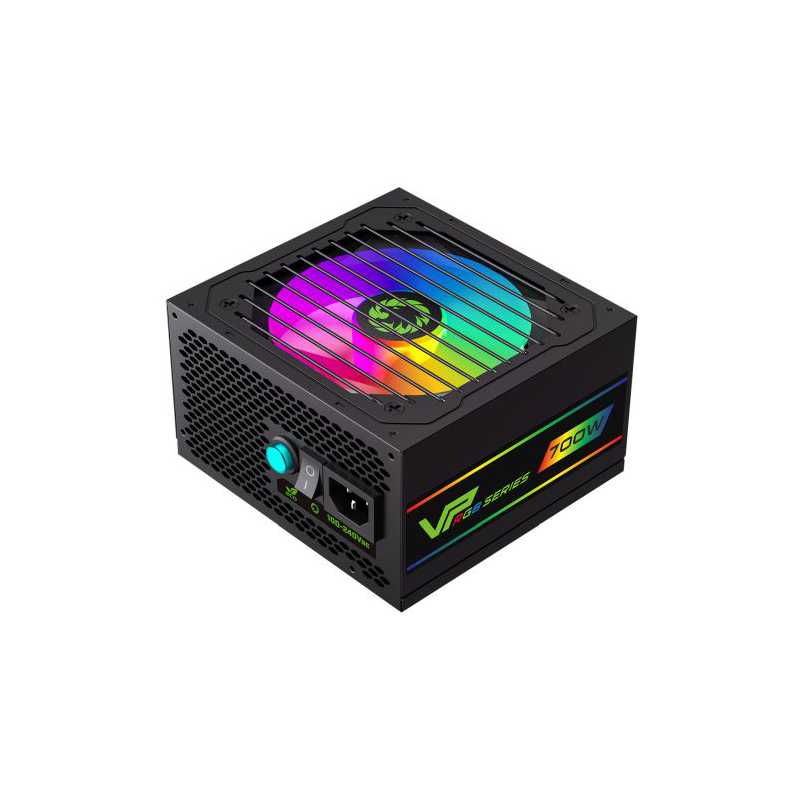 GameMax 700W VP-700W Black RGB PSU, Semi Modular, RGB Fan, 80+ Bronze, Eco Switch, Power Lead Not Included