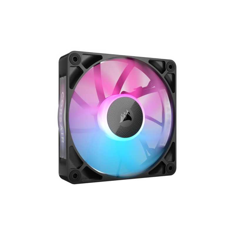 Corsair iCUE LINK RX120 RGB 12cm PWM Case Fan, 8 ARGB LEDs, Magnetic Dome Bearing, 2100 RPM, Black, Single Fan Expansion Kit