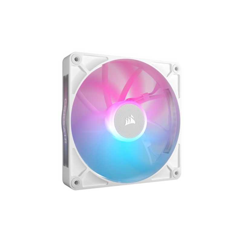 Corsair iCUE LINK RX140 RGB 14cm PWM Case Fan, 8 ARGB LEDs, Magnetic Dome Bearing, 1700 RPM, White, Single Fan Expansion Kit
