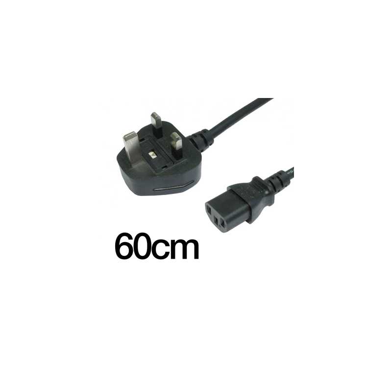 PC-60cm-US-UK 60cm Black Kettle Power Lead