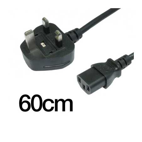 PC-60cm-US-UK 60cm Black Kettle Power Lead