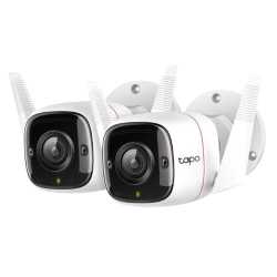 TP-LINK (TAPO C310P2) Outdoor Security Cameras (2-Pack), Wired/Wireless, Ultra HD, Night Vision, Motion Detection, Alarms, 2-way
