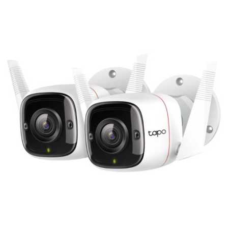 TP-LINK (TAPO C310P2) Outdoor Security Cameras (2-Pack), Wired/Wireless, Ultra HD, Night Vision, Motion Detection, Alarms, 2-way