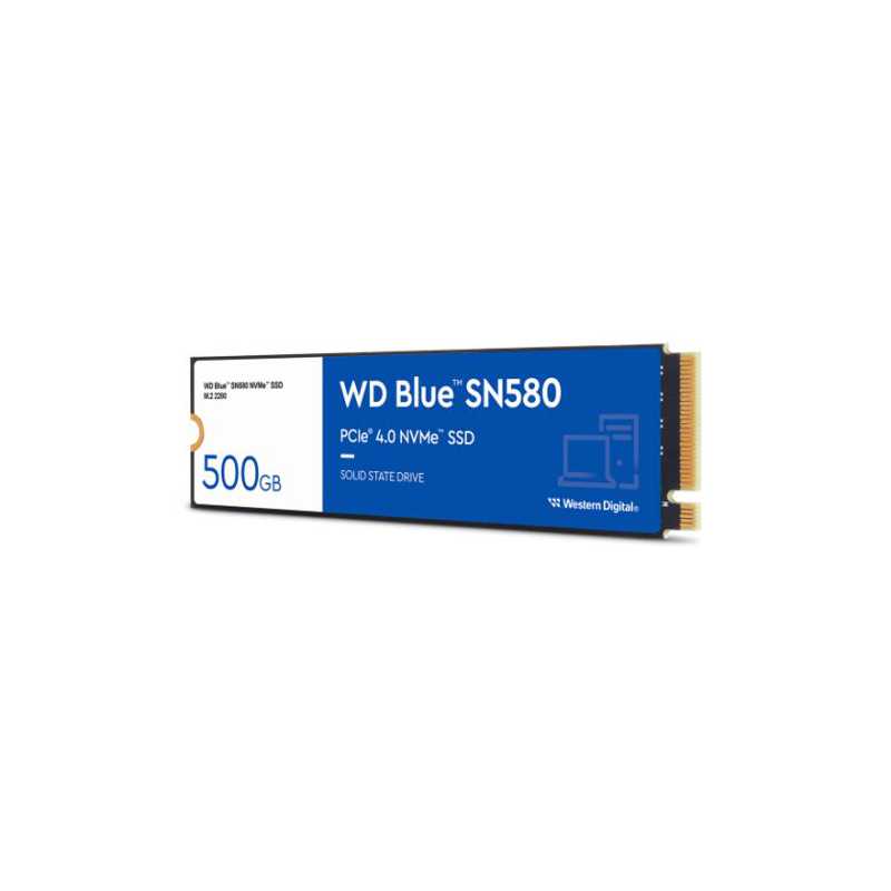 WD 500GB Blue SN580 M.2 NVMe Gen4 SSD, M.2 2280, PCIe4, TLC NAND, R/W 4000/3600 MB/s, 450K/750K IOPS