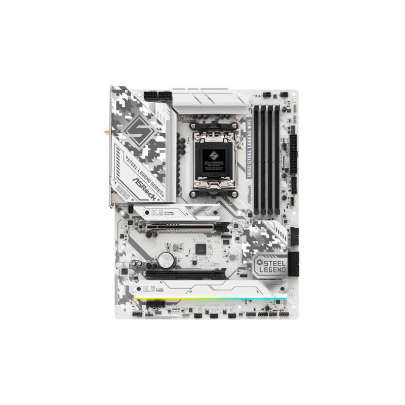 Asrock B650 STEEL LEGEND WIFI, AMD B650, AM5, ATX, 4 DDR5, HDMI, DP, Wi-Fi 6E, 2.5G LAN, PCIe5, RGB, 3x M.2