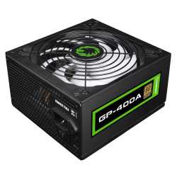 GameMax 400W GP400A PSU, Fully Wired, 12cm Fan, 80+ Bronze, Black Mesh Cables, Power Lead Not Included
