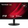 Viewsonic VA2408-HDJ 24 Inch IPS Monitor, Full HD, 100Hz, 5ms, VGA, HDMI, Display Port, Height Adjust, Pivot, Swivel, Int PSU, V