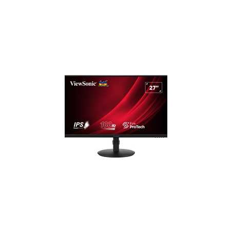 Viewsonic VA2708-HDJ 27 Inch IPS Monitor, Full HD, 100Hz, 5ms, VGA, HDMI, Display Port, Height Adjust, Pivot, Swivel, Int PSU, V
