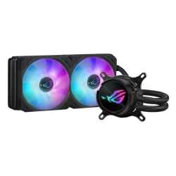 Asus ROG STRIX LC III 240 ARGB Liquid CPU Cooler, 240mm, 7th Gen v2 Asetek Pump, ARGB Fans, Customisable LCD Display, Rotatable 