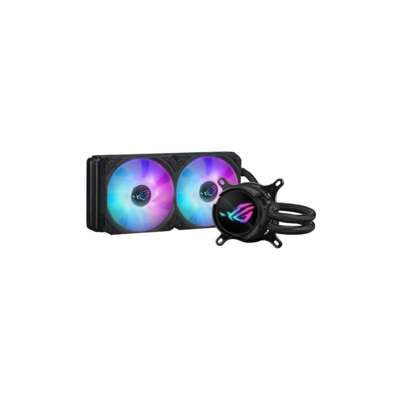 Asus ROG STRIX LC III 240 ARGB Liquid CPU Cooler, 240mm, 7th Gen v2 Asetek Pump, ARGB Fans, Customisable LCD Display, Rotatable 