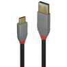 Lindy 36912 1.5m USB 3.2 Type A to C Cable, 5A PD, Anthra Line