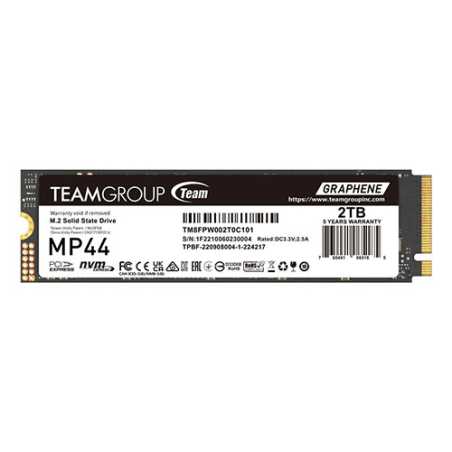 Team 2TB MP44 M.2 NVMe Gen4 SSD, M.2 2280, PCIe4, R/W 7400/7000 MB/s, Heat Dissipating Graphene Label