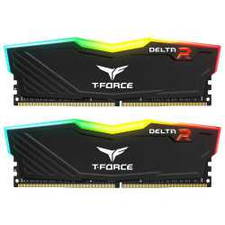 Team T-Force Delta RGB 32GB Kit (2 x 16GB), DDR4, 3200MHz (PC4-25600), CL16, XMP 2.0, DIMM Memory, Black