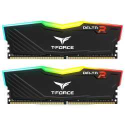 Team T-Force Delta RGB 32GB Kit (2 x 16GB), DDR4, 3600MHz (PC4-28800), CL18, XMP 2.0, DIMM Memory, Black