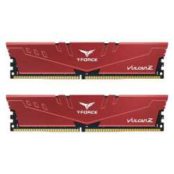 Team T-Force Vulcan Z 16GB Kit (2 x 8GB), DDR4, 3200MHz (PC4-25600), CL16, XMP 2.0, DIMM Memory, Red