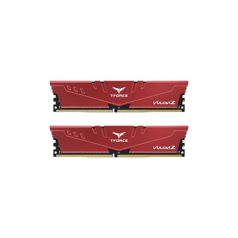 Team T-Force Vulcan Z 32GB Kit (2 x 16GB), DDR4, 3200MHz (PC4-25600), CL16, XMP 2.0, DIMM Memory, Red