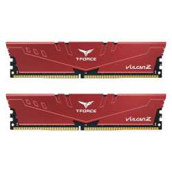 Team T-Force Vulcan Z 32GB Kit (2 x 16GB), DDR4, 3600MHz (PC4-28800), CL18, XMP 2.0, DIMM Memory, Red