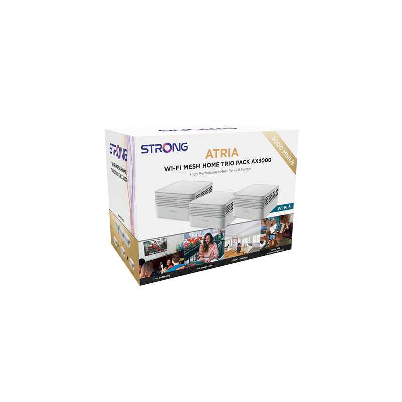 Strong MESHTRIAX3000UK AX3000 Whole Home Wi-Fi 6 Mesh System (3 Pack) - 5,000sq.ft Coverage