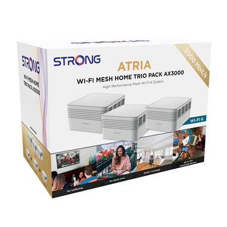 Strong MESHTRIAX3000UK AX3000 Whole Home Wi-Fi 6 Mesh System (3 Pack) - 5,000sq.ft Coverage