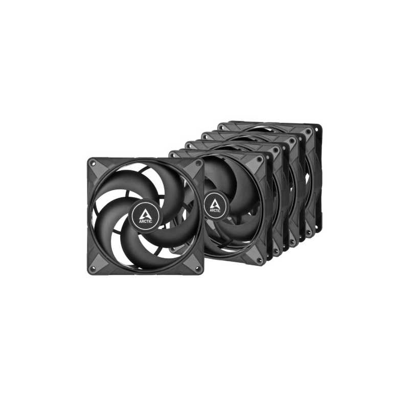 Arctic P14 Max High-Speed 14cm PWM Case Fans x5, Fluid Dynamic Bearing, 400-2800 RPM, 0dB Mode, Black, Value Pack (5 Fans)