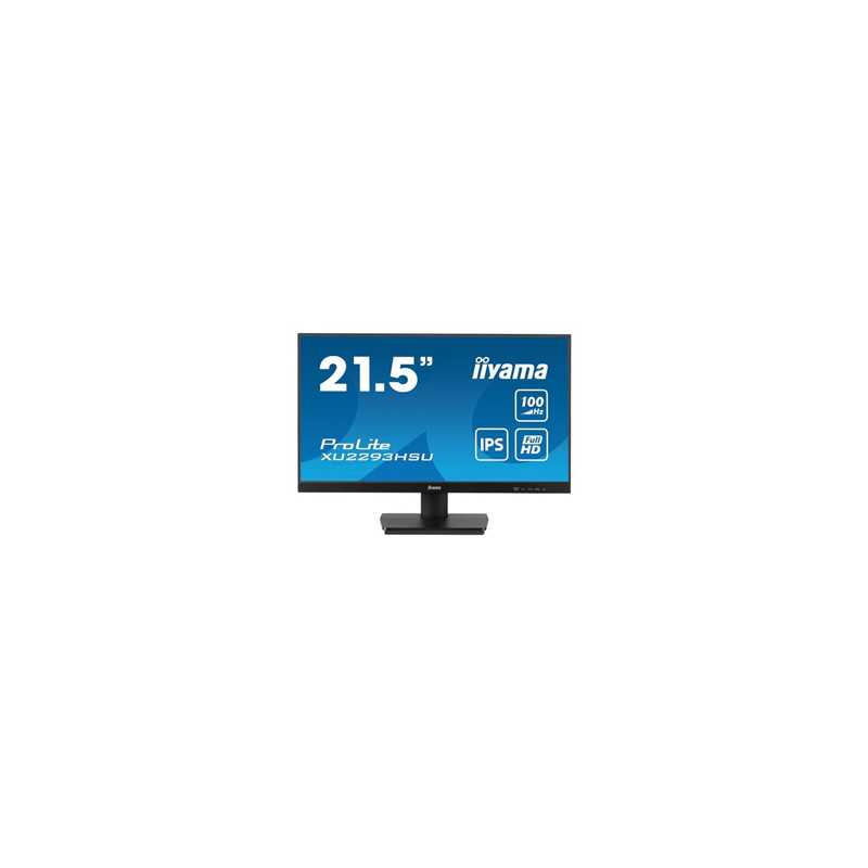 iiyama Prolite XU2293HSU-B6 22 inch IPS Monitor, Full HD, 1ms, HDMI, Display Port, USB Hub, 100Hz, Speakers, Black, Int PSU, VES
