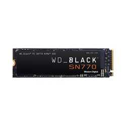 WD Black SN770 (WDS200T3X0E) NVMe SSD, M.2 Interface, PCIe Gen4, 2280, Read 5150MB/s, Write 4850MB/s, 5 Year Warranty