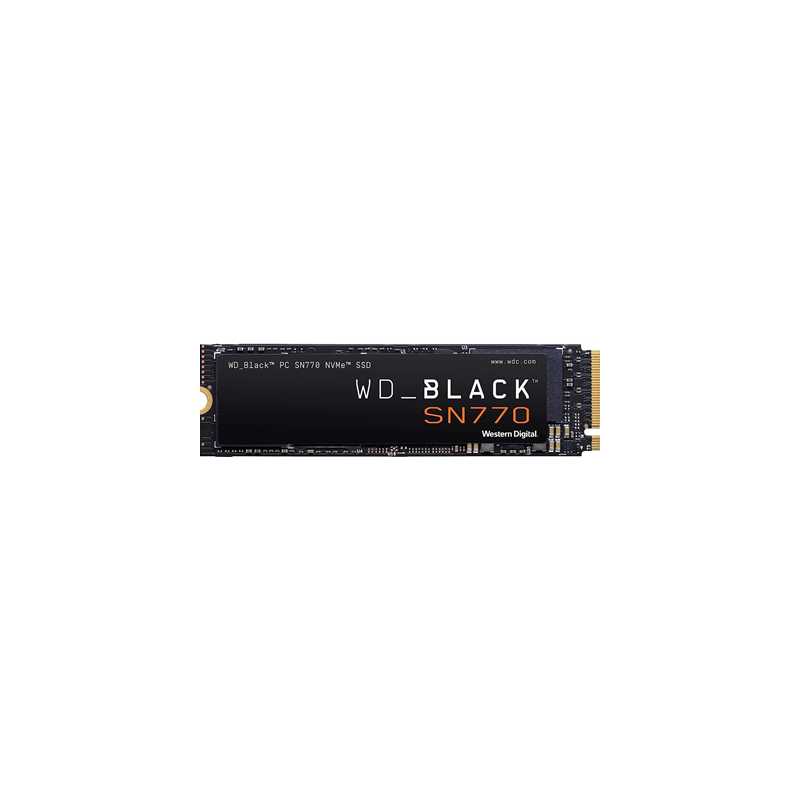 WD Black SN770 (WDS200T3X0E) NVMe SSD, M.2 Interface, PCIe Gen4, 2280, Read 5150MB/s, Write 4850MB/s, 5 Year Warranty