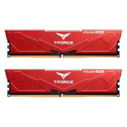 Team T-Force Vulcan 32GB Kit (2 x 16GB), DDR5, 6000MHz (PC5-48000), CL38, ECC, XMP 3.0, PMIC, DIMM Memory, Red