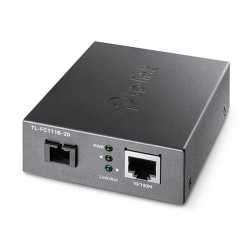 TP-LINK (TL-FC111B-20) 10/100 Mbps WDM Media Converter, up to 20km, 802.3u 10/100Base-TX, 100Base-FX, Single-Mode, Half-Duplex/F