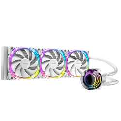 Antec Vortex 360 Liquid CPU Cooler, 360mm Radiator, ARGB PWM Fans, Suspended Spiral ARGB Pump Head, ARGB Controller, 280W TDP, W