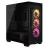 Corsair 3500X ARGB Gaming Case w/ Glass Side & Front, E-ATX, 3x ARGB Fans, USB-C, Asus BTF Compatible, Black