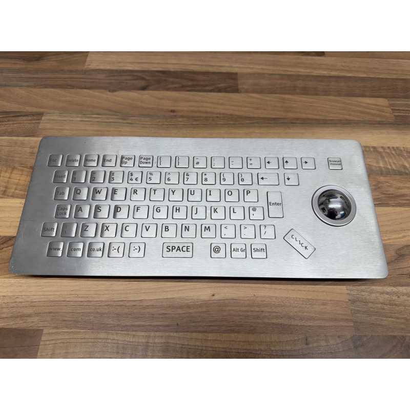 Vandal and Spill Resistant Stainless Steel USB Kiosk Keyboard Vandal and Spill Resistant Stainless Steel USB Kiosk Keyboard