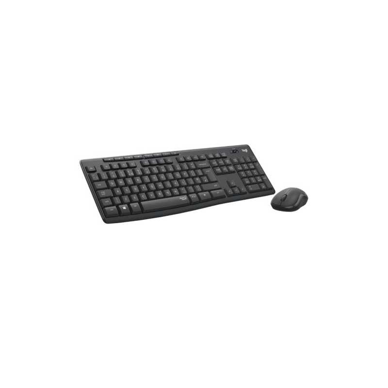 Logitech MK295 Silent Wireless Keyboard and Mouse Kit, Spill Resistant, Graphite