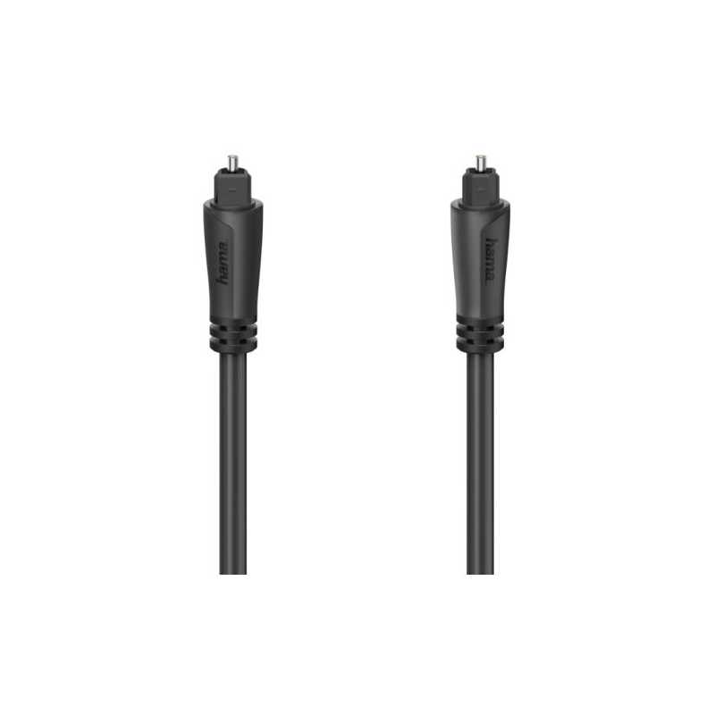Hama Audio Optical Fibre Cable, ODT Plug (Toslink), 1.5 Metre