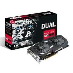 Asus Radeon RX580 DUAL OC, 8GB DDR5, DVI, 2 HDMI, 2 DP, 1380MHz Clock, 0dB Tech
