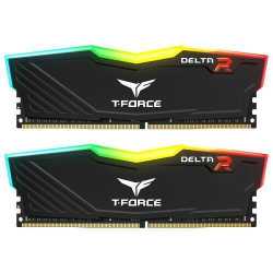 Team T-Force Delta RGB 64GB Kit (2 x 32GB), DDR4, 3600MHz (PC4-28800), CL18, XMP 2.0, DIMM Memory, Black