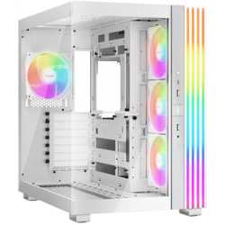 be-quiet! Light Base 600 LX, White, Midi-Tower ATX Case, Massive ARGB LED Strip, Full Windowed Design, 4x Light Wings LX 120mm P