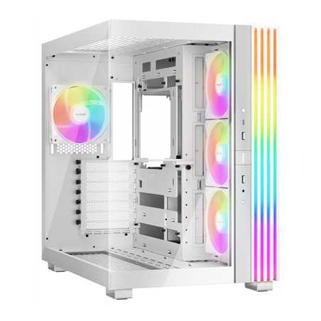 be-quiet! Light Base 600 LX, White, Midi-Tower ATX Case, Massive ARGB LED Strip, Full Windowed Design, 4x Light Wings LX 120mm P