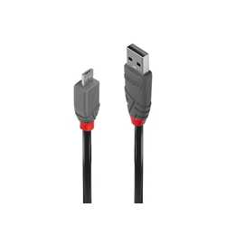 Lindy 36730 0.2m USB 2.0 Type A to Micro-B Cable, Anthra Line