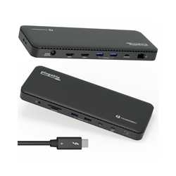 Plugable TBT4-UD5 ThunderBolt 4 Dual Monitor (2x 4K or 1x 8K) 96W USB-C PD Docking Station