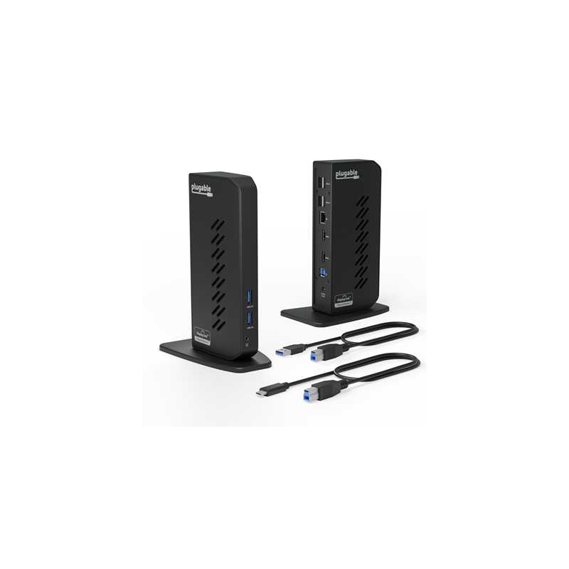 Plugable UD-3900Z USB-A/USB-C Dual Monitor Universal DisplayLink Certified Docking Station