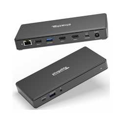 Plugable UD-MSTH2 USB-C Dual HDMI 4K 65W USB-C PD Driverless Docking Station