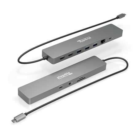 Plugable USBC-11IN1E 11 in 1 Portable USB-C Ethernet Docking Station