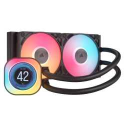 Corsair iCUE LINK TITAN 240 RX LCD RGB Liquid CPU Cooler, RX120 RGB Magnetic Dome Fans, Personalised LCD Screen, iCUE LINK Hub I